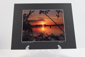 Pre-matted (Black) - Sunrise on Lake Marie 2