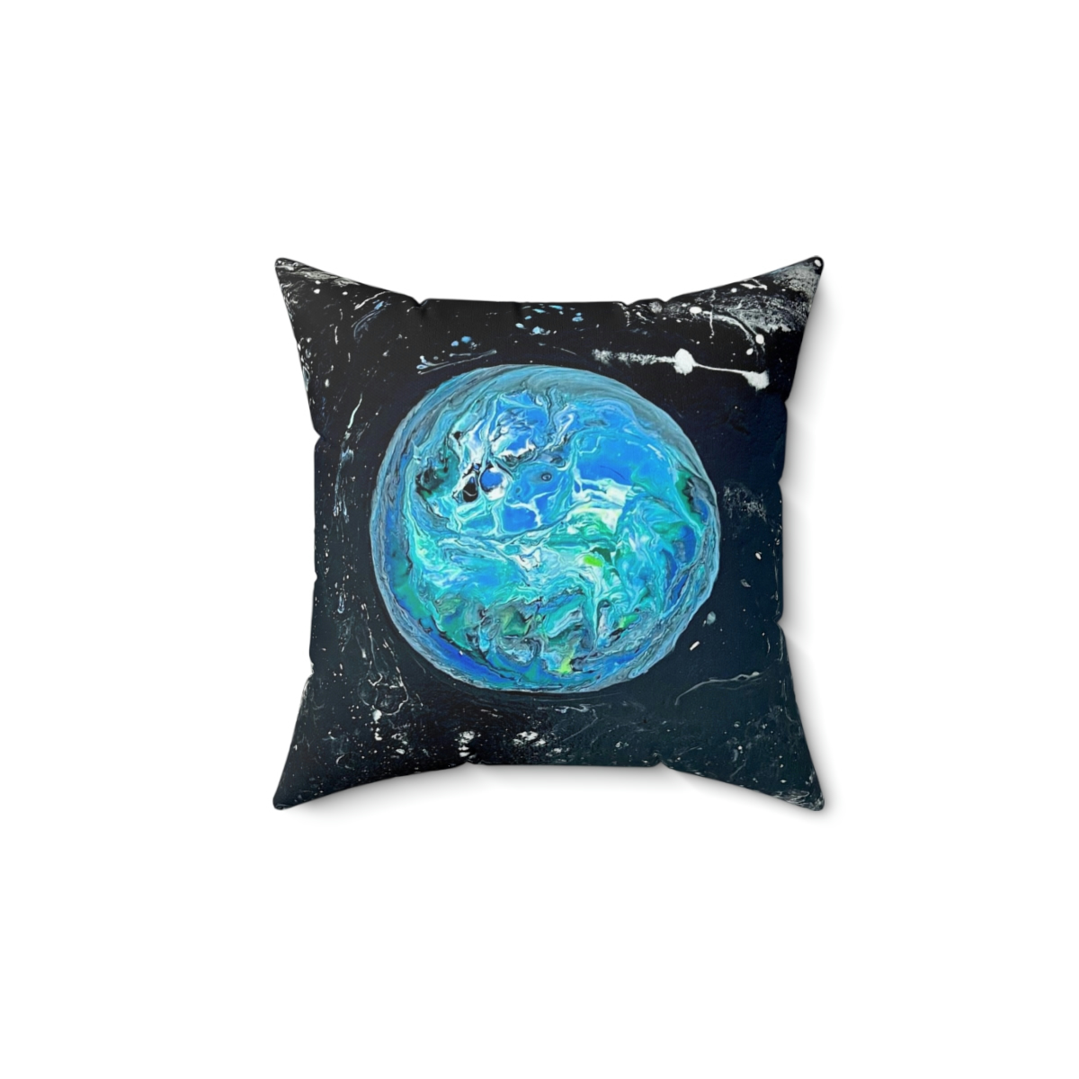 Fluid Earth - Spun Polyester Square Pillow - Image 2