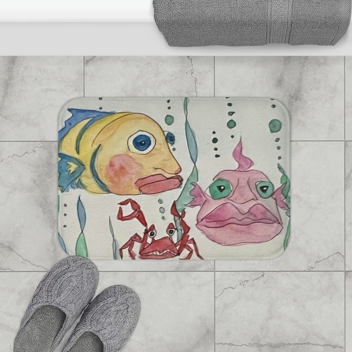 Fish Face Bath Mat - Image 4