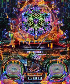 Jumbie Art Bass Hive Mini Tapestry