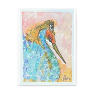 Momma and Baby Crane - Stretched Canvas