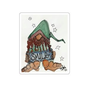 Smile Gnome - Die-Cut Stickers