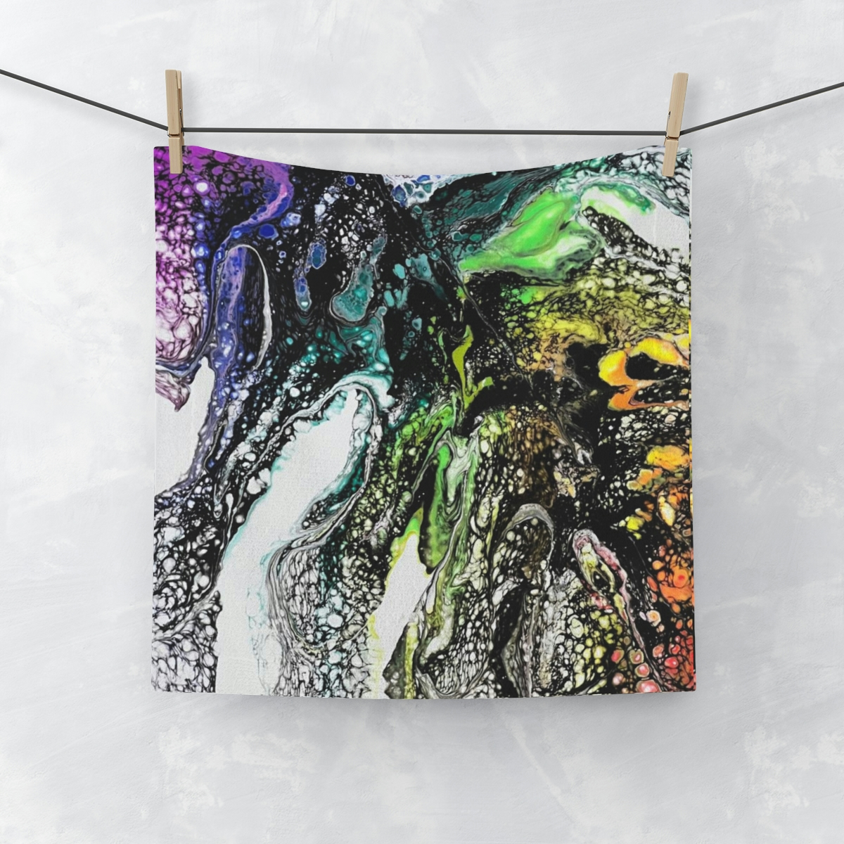 Flowing Rainbow - Face Towel