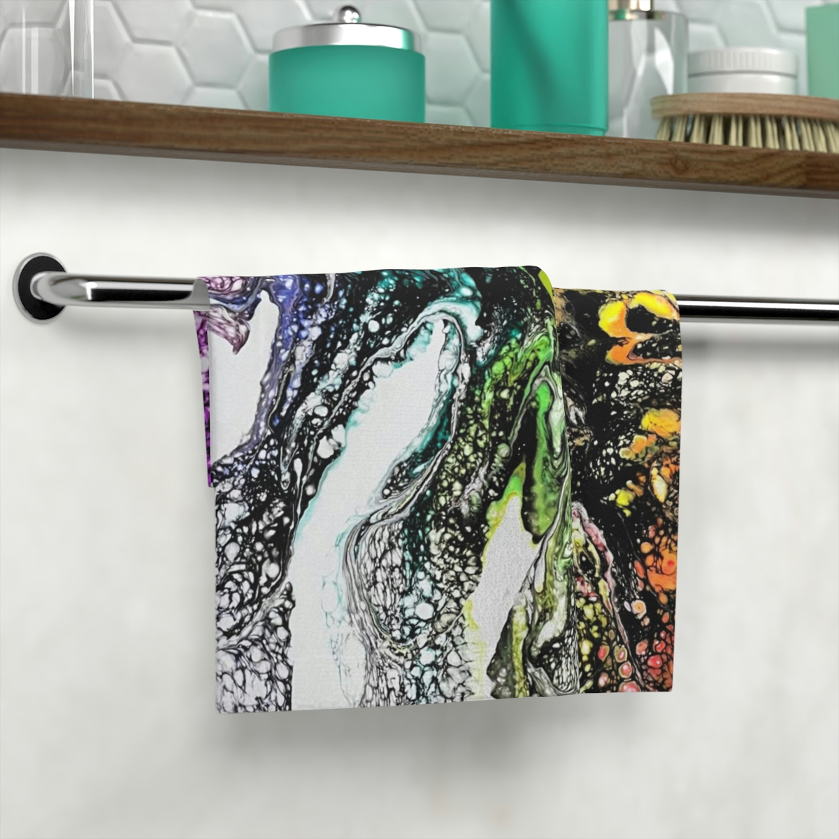 Flowing Rainbow - Face Towel - Image 4