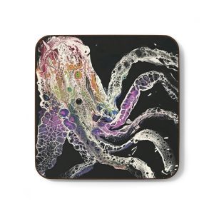 Fluid Octopus - Hardboard Back Coaster