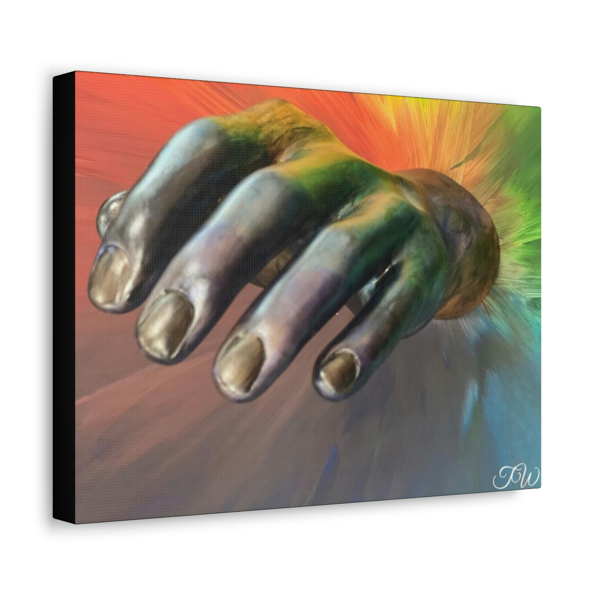 Mimosa Hand - Satin Canvas, Stretched - Image 2