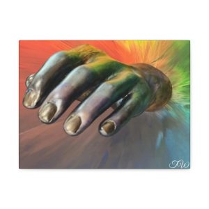 Mimosa Hand - Satin Canvas, Stretched