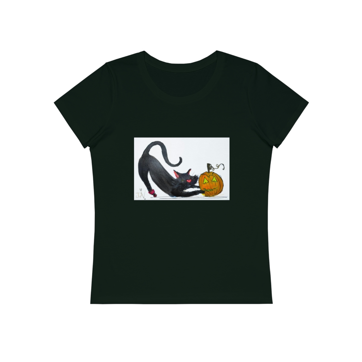 Halloween Cat Downward Dog - Women's Expresser T-Shirt - Image 2