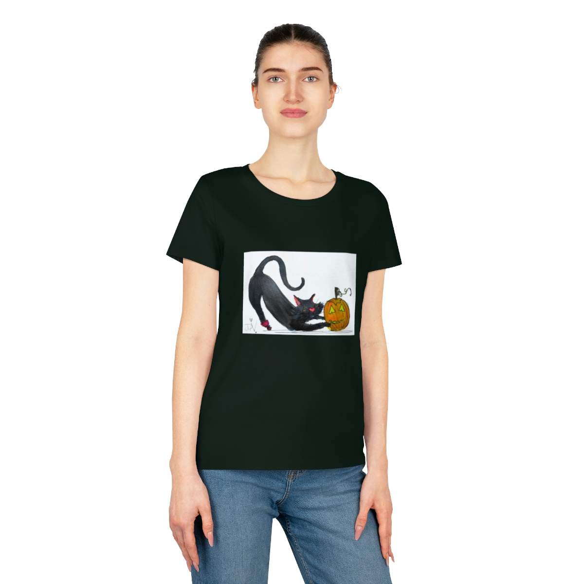 Halloween Cat Downward Dog - Women's Expresser T-Shirt