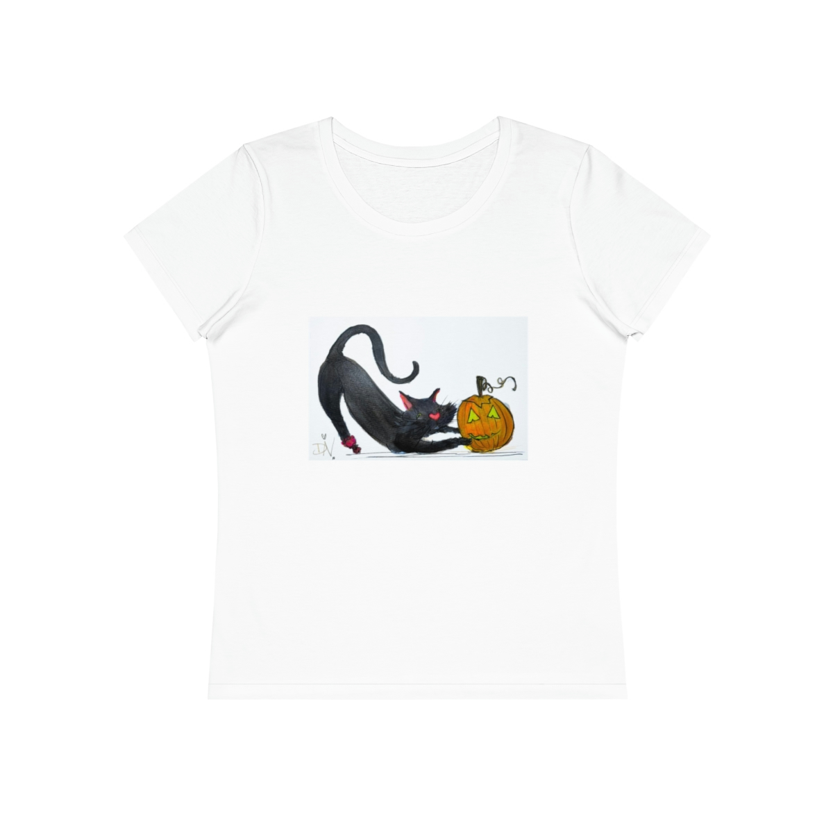 Halloween Cat Downward Dog - Women's Expresser T-Shirt - Image 4