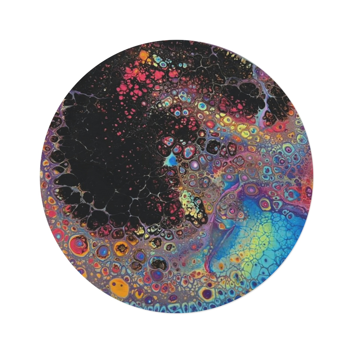 Rainbow Ying Yang - Round Rug