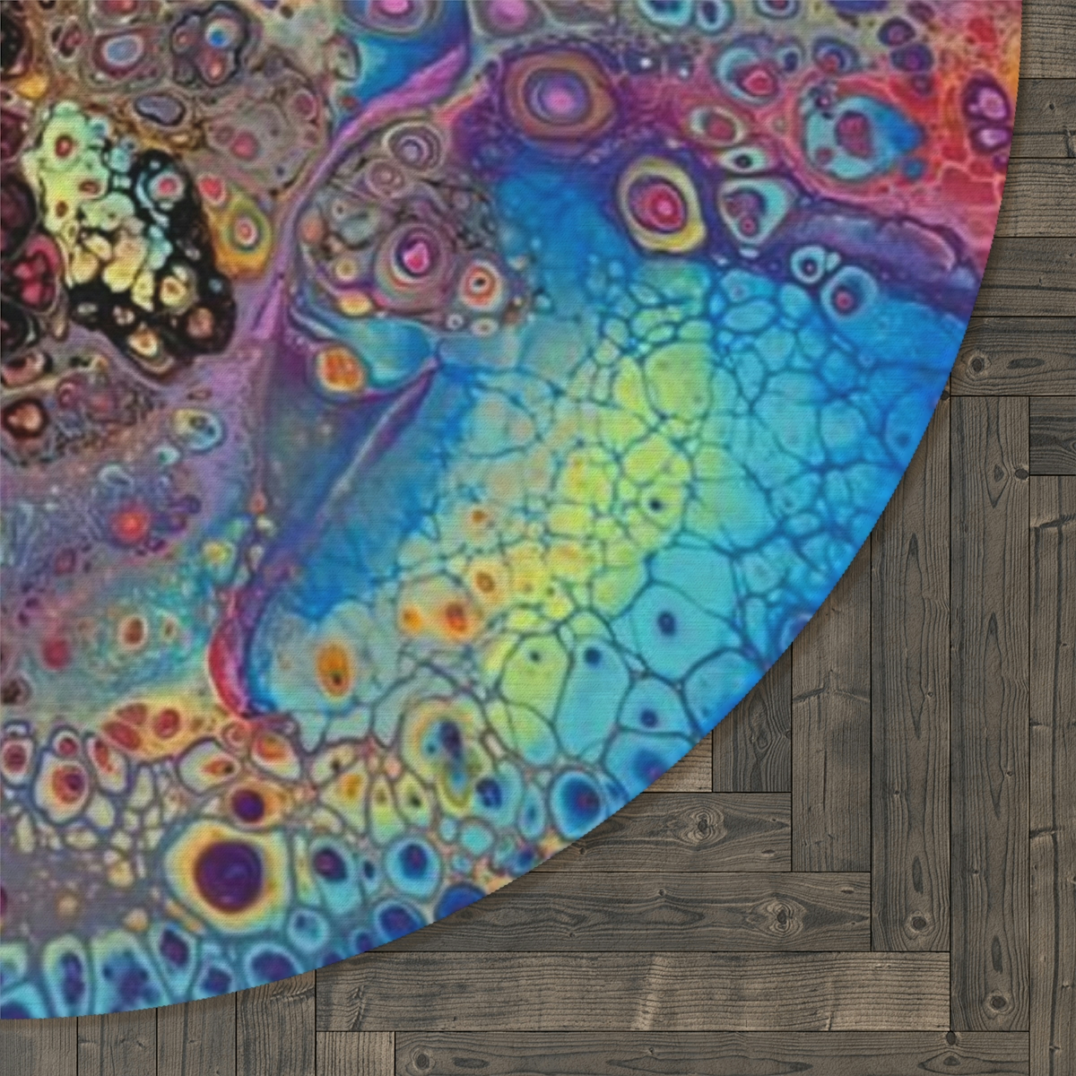 Rainbow Ying Yang - Round Rug - Image 5