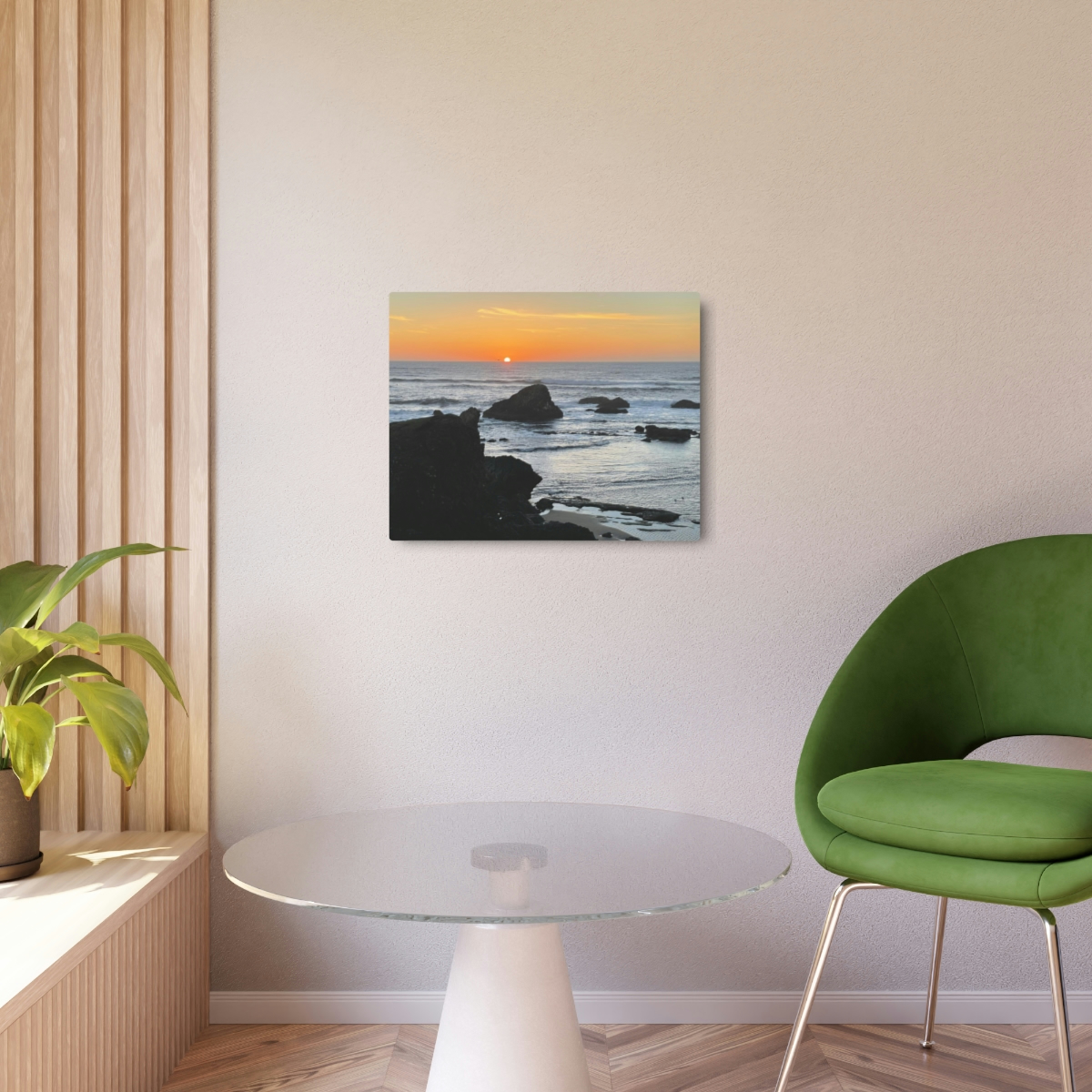 Rocky Oregon Beach Sunset - Metal Art Sign - Image 3