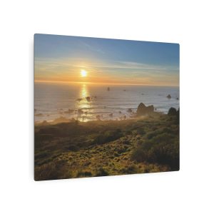 Oregon Coastal Sunset - Metal Art Sign