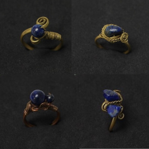 Handmade Inca Lapis Lazuli Stone Rings from Peru