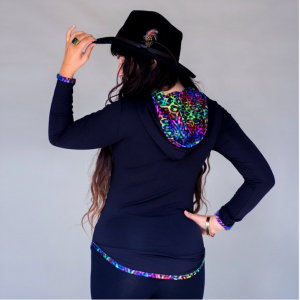 Jumbie Art Rainbow Women's Hooded Shirt