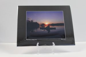 Pre-matted Black - Kayaker, Grass Lake