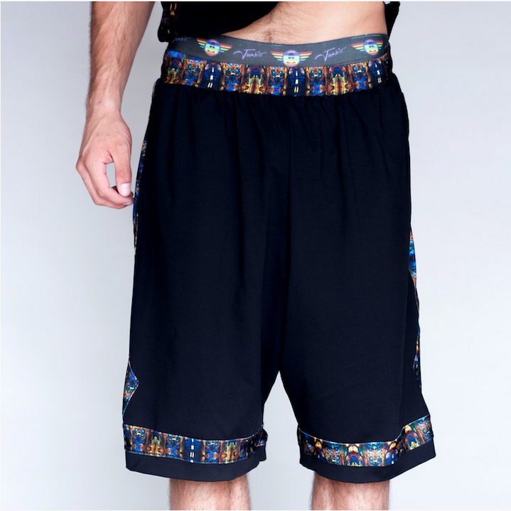 Jumbie Art Anubis Basketball Shorts - Image 2