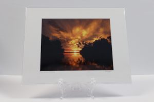 Pre-matted White - Sunrise on Lake Marie