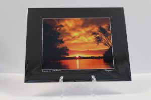 Pre-matted Black - Sunrise on Lake Marie - 2