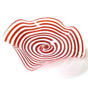 Red/White Striped Bowl
