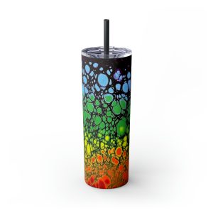 Splat Pride - Skinny Tumbler with Straw, 20oz