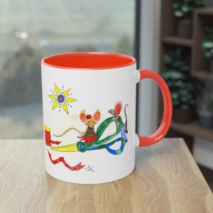Holidays Ribbons and Bows - Two-Tone Coffee Mug, 11oz