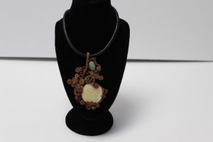 Handmade Inca Copper and Mother of Pearl Necklace from Peru
