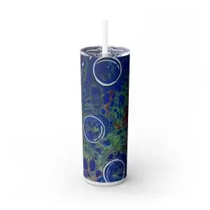 Bubble Bliss - Skinny Tumbler with Straw, 20oz
